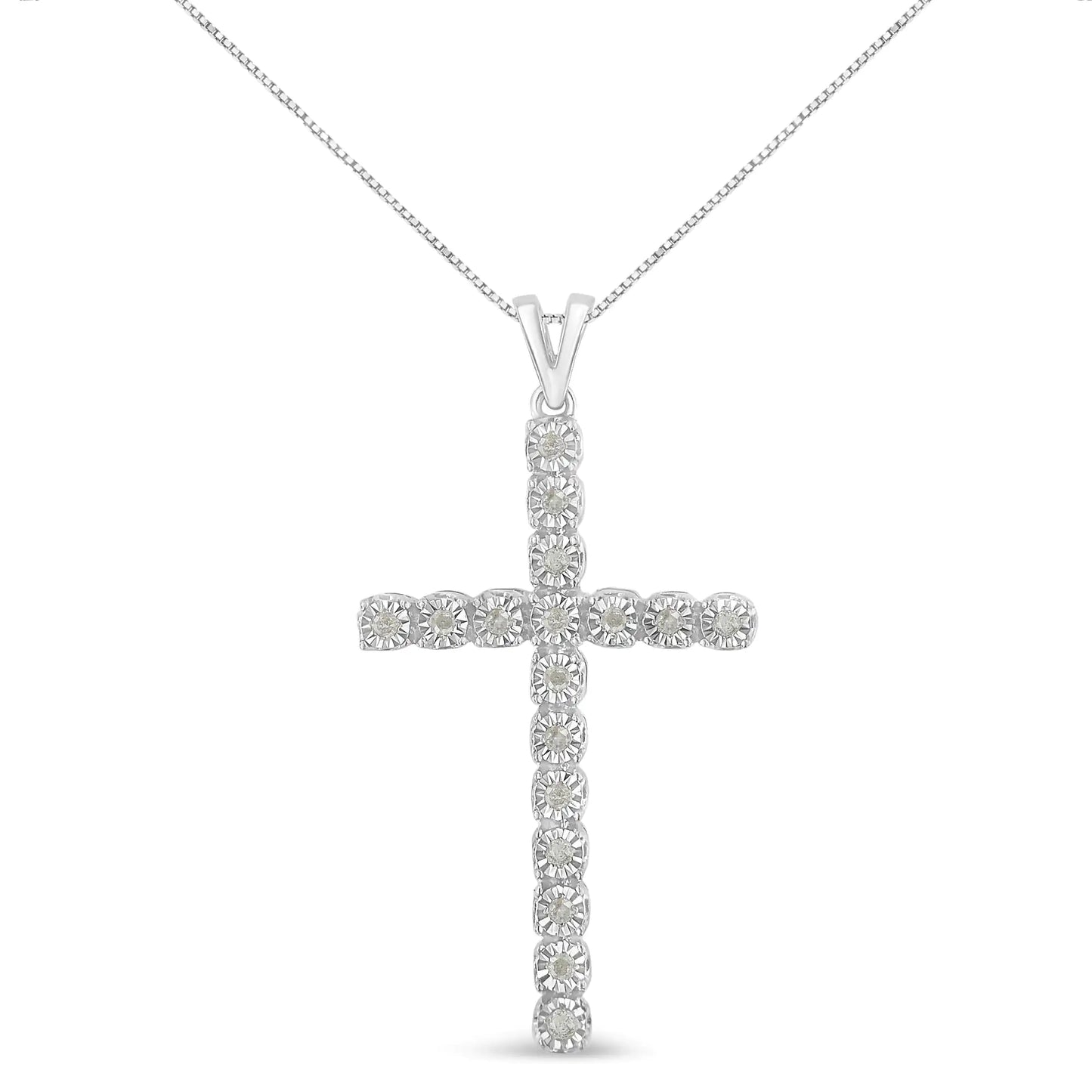 Cross Pendant Necklace .925 Sterling Silver