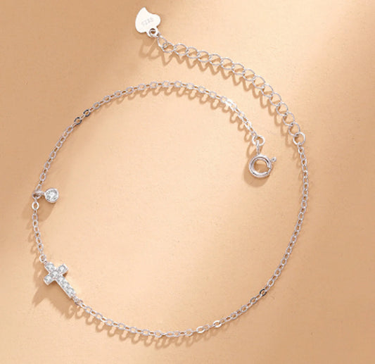 Cross Sterling Silver 925 Bracelet