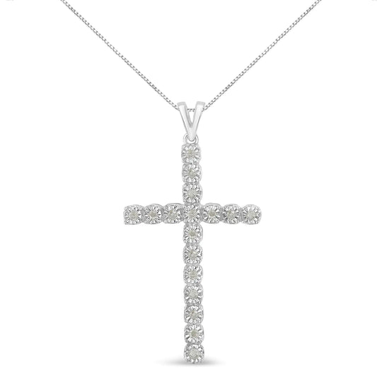 Cross Pendant Necklace .925 Sterling Silver