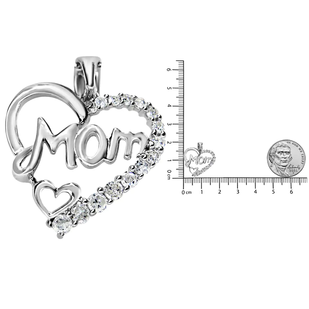 "Mom" Heart Pendant