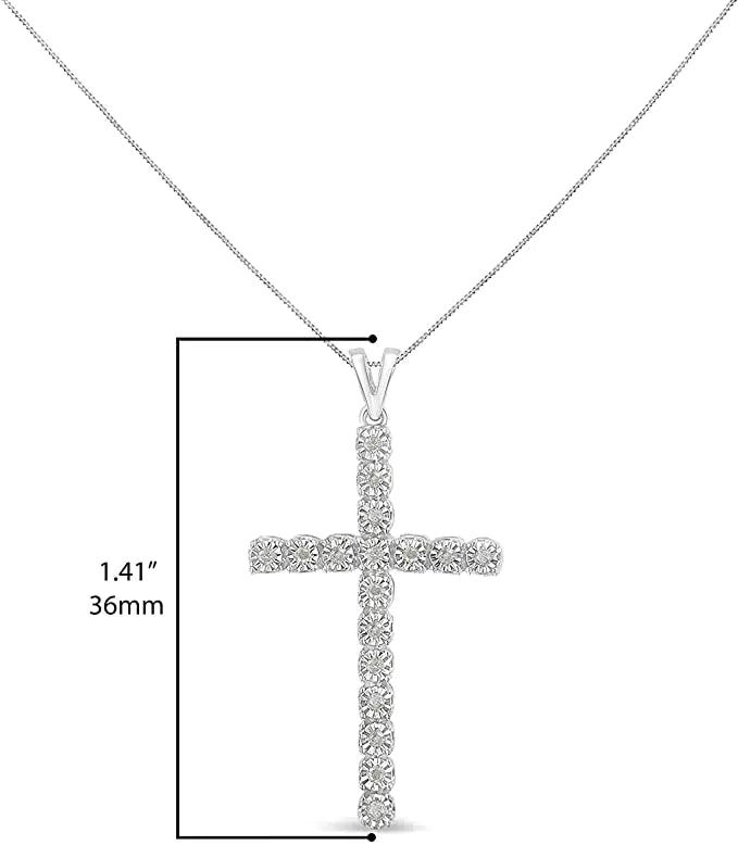 Cross Pendant Necklace .925 Sterling Silver