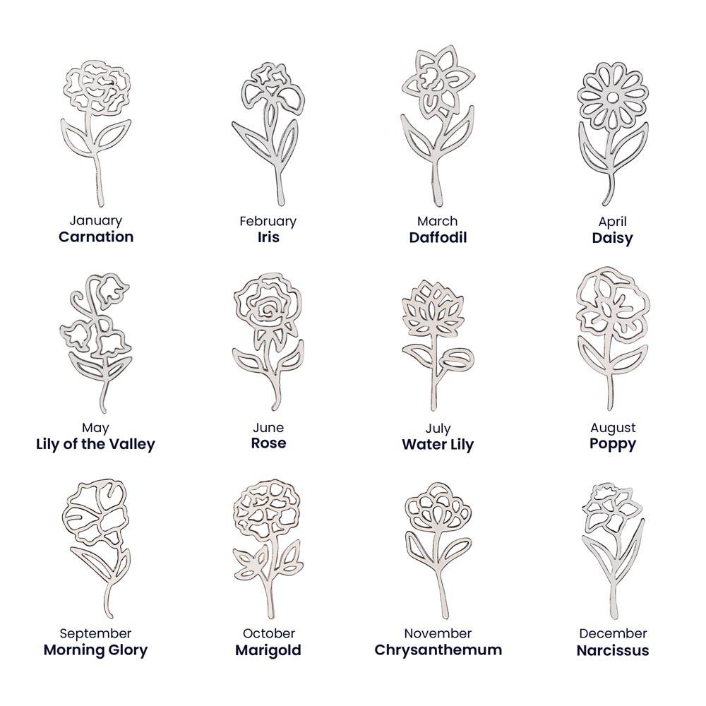 Flower Name Necklace